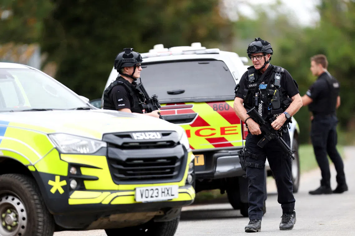 UK police question five men held at airbase used by US to attack Iran