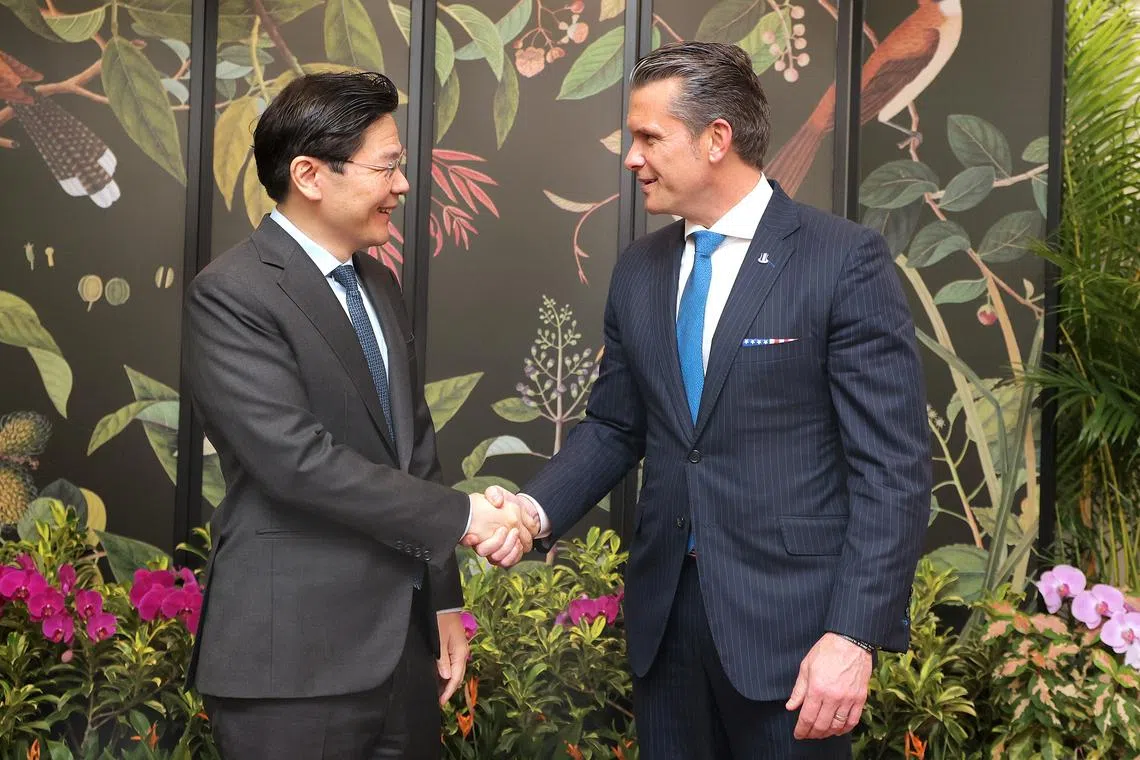 PM Wong meets US War Secretary Hegseth, France’s Vautrin on sidelines of Shangri-La Dialogue