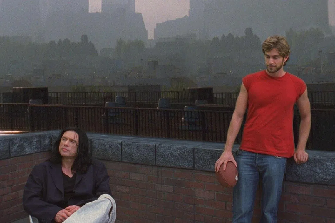 Tommy Wiseau (left) and Greg Sestero in The Room.