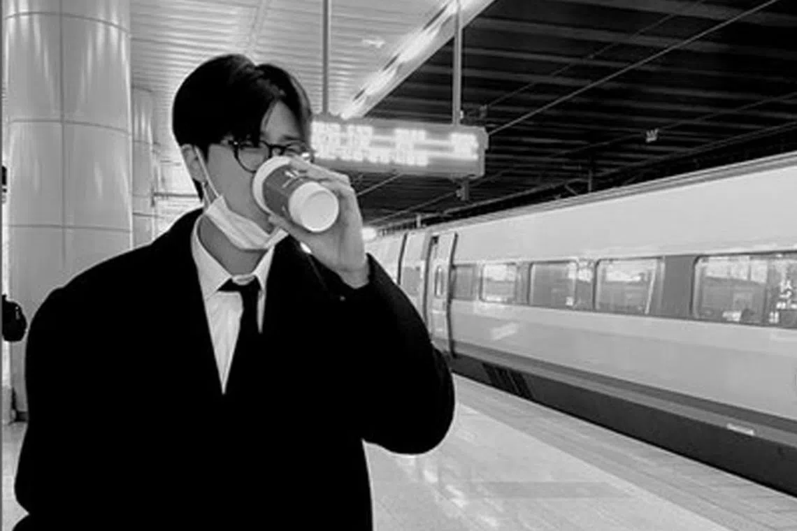 RM is known to be an avid art collector who often shares photos of himself travelling by train to visit galleries..