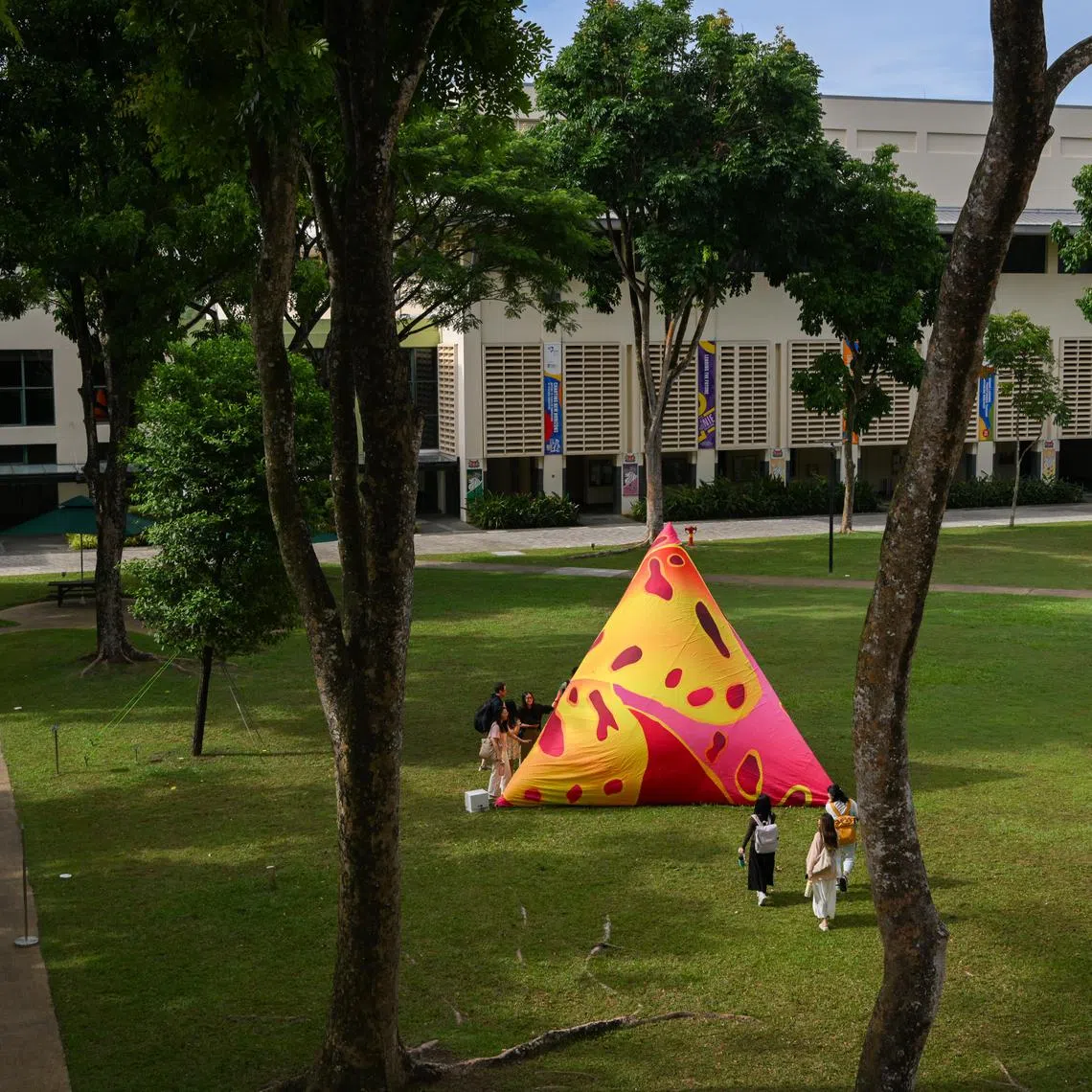 Titled 5 Stones, the artwork was created by artist, curator and NIE senior lecturer Dr Twardzik Ching Chor Leng.