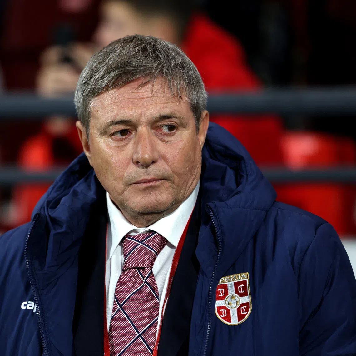 Soccer Football - FIFA World Cup - UEFA Qualifiers - Group K - Serbia v Albania - Dubocica Stadium, Leskovac, Serbia - October 11, 2025 Serbia coach Dragan Stojkovic before the match REUTERS/Florion Goga