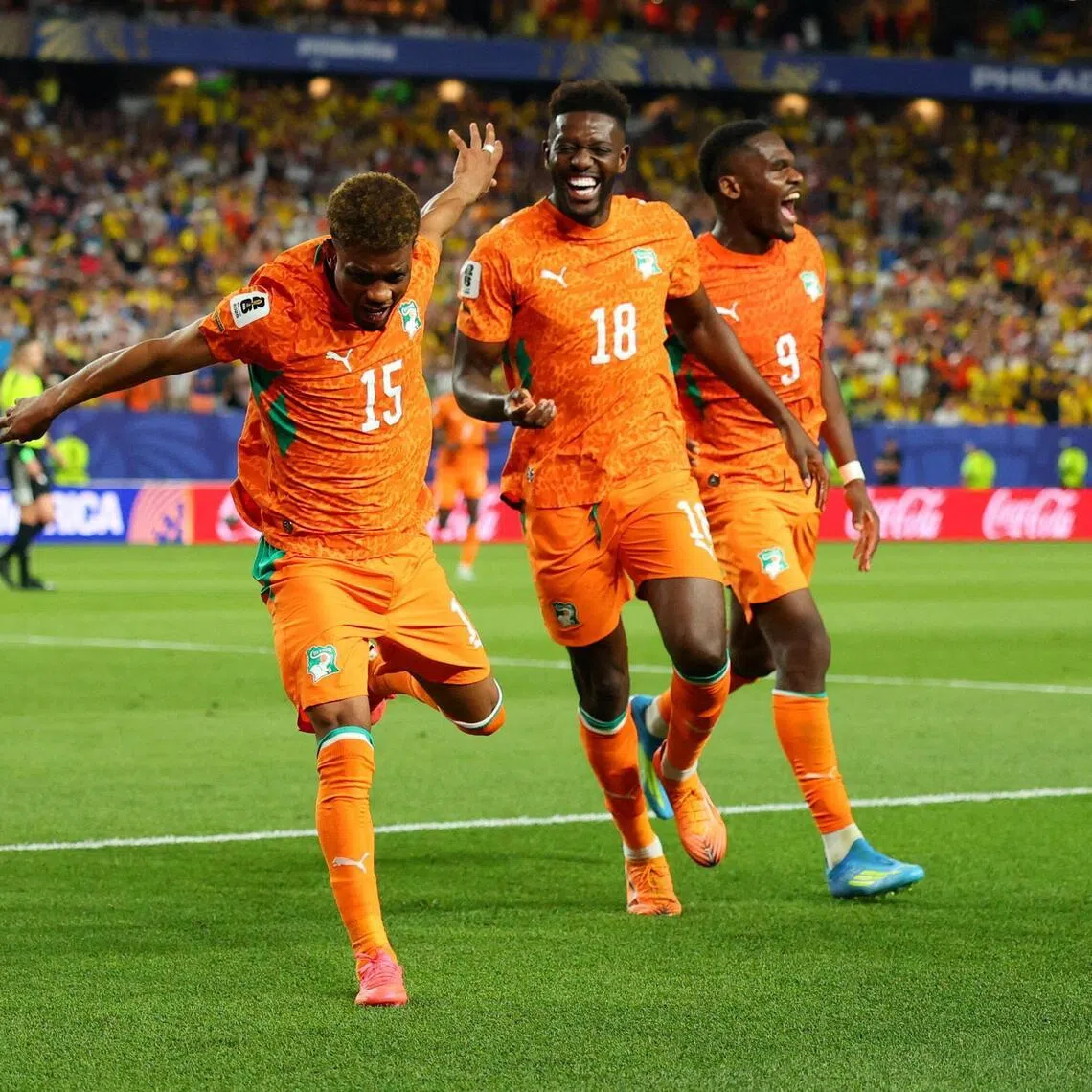 Les Elephants pulled even on points with Germany in a 1-0 win over Ecuador.