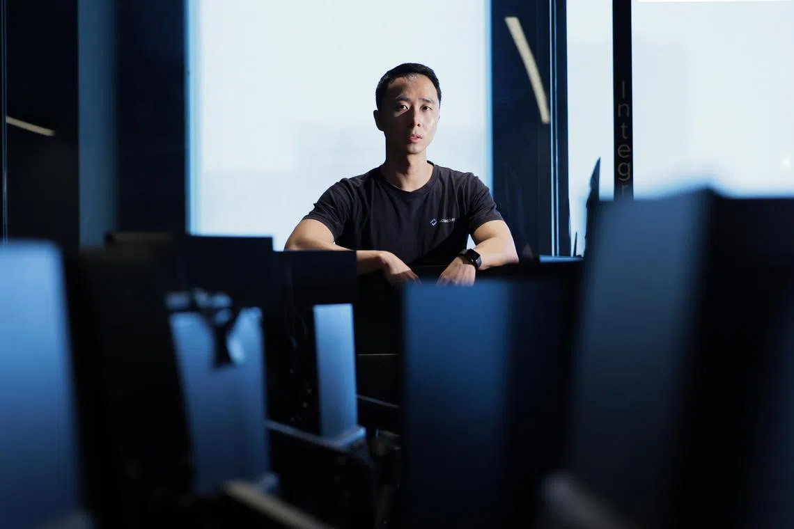 ST20240320_202412595754: Gin Tay/ itfake/ Irene Tham/
Profile of Mr Quah Zheng Wei, 31, CEO and Co-founder of Accredify photographed at Accredify office in Kallang, on Mar 20, 2024.