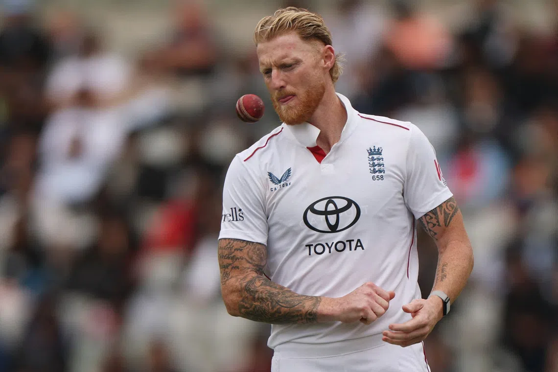 Cricket - International Test Match Series - Fourth Test - England v India - Old Trafford Cricket Ground, Manchester, Britain - July 27, 2025 England's Ben Stokes prepares to bowl Action Images via Reuters/Lee Smith