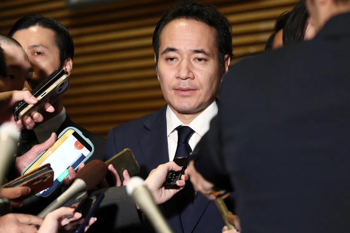 Japan’s Agriculture Minister Kazuo Yana resigned on Oct 14.