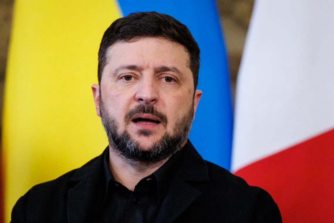 Ukrainian President Volodymyr Zelensky  met with the leaders of Britain, France and Germany on Dec 8 to hash out components of the peace deal.
