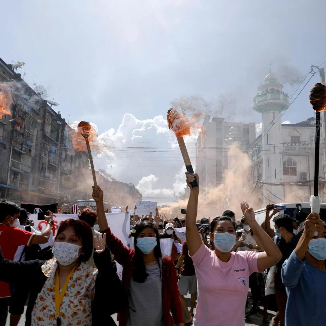 There were more than 400 military air strikes conducted in Myanmar during nearly two months, said the United Nations.