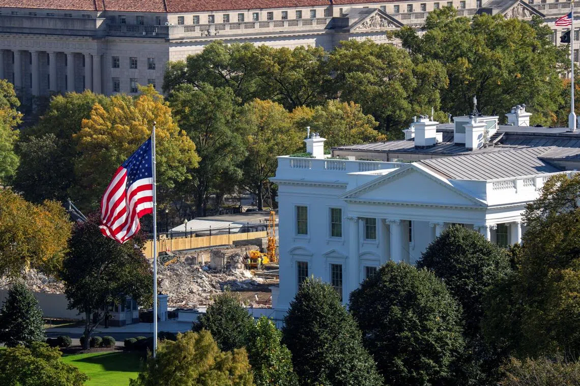 The demolition of the East Wing of the White House, as seen on Oct 23.