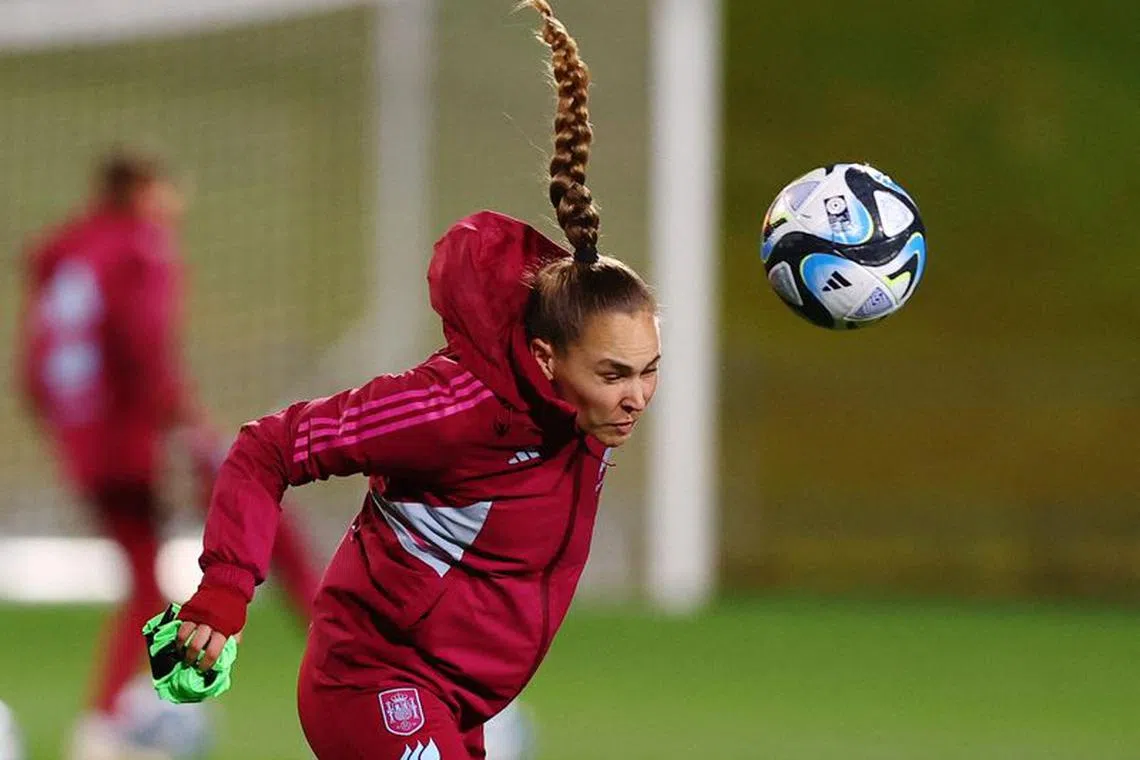 FILE PHOTO-Soccer Football - FIFA Women’s World Cup Australia and New Zealand 2023 - Spain Training - North Harbour Stadium, Auckland, New Zealand - August 13, 2023 Spain's Irene Guerrero during training REUTERS/Molly Darlington/File Photo
