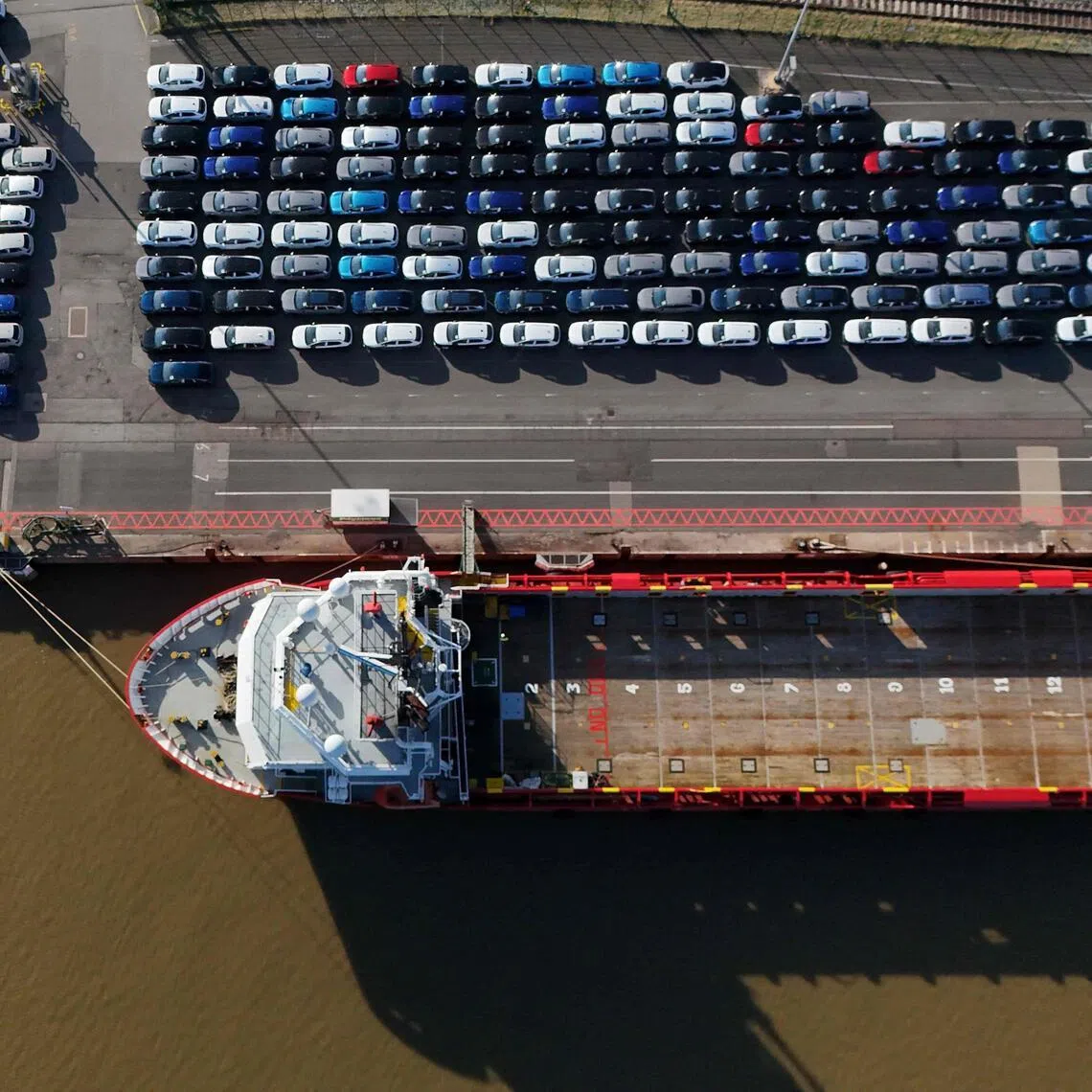New cars of the Volkswagen group being prepped for shipping in Emden, Germany, on April 23.