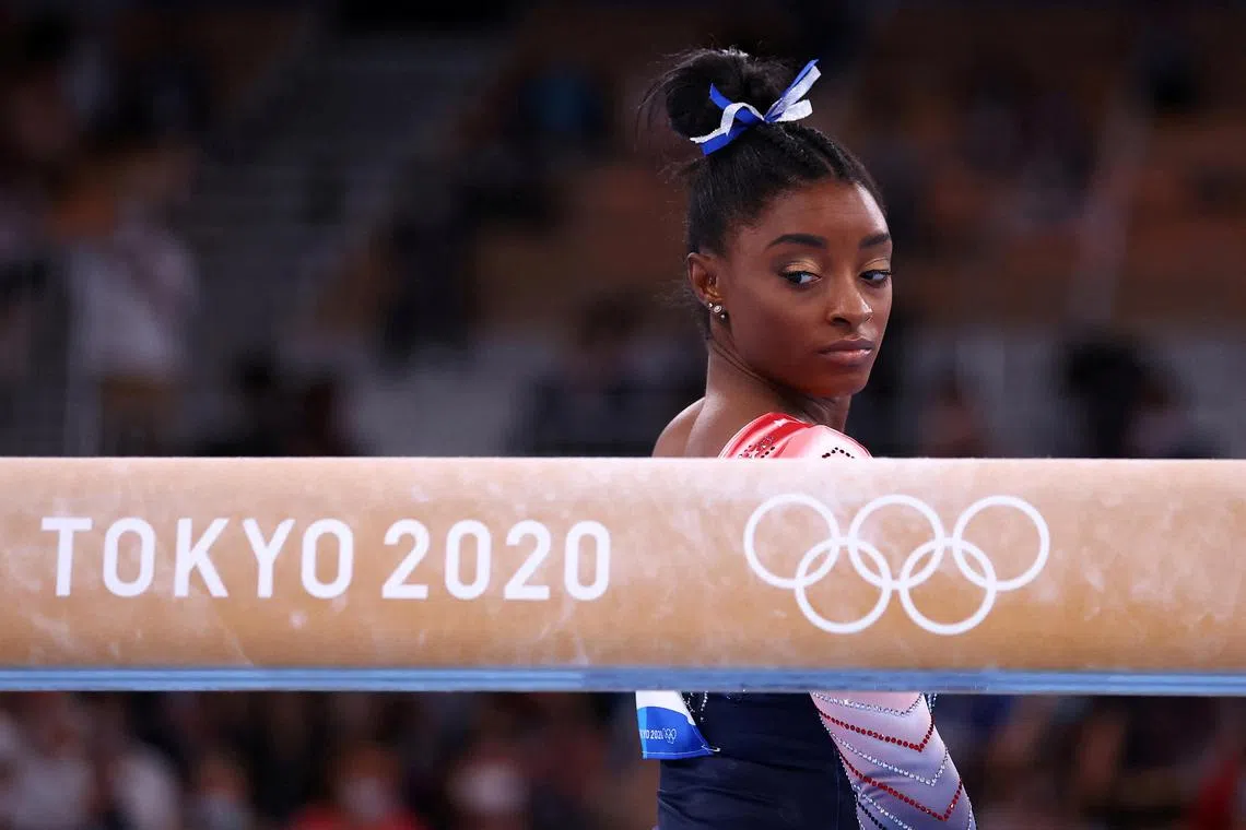 Biles pulled out of several events at the Tokyo Olympics in 2021, citing pressure and a need to protect her mental health.