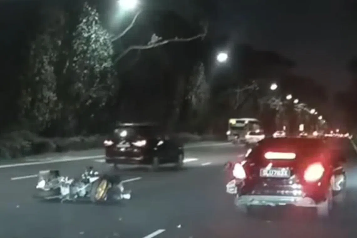 A 66-year-old male car driver is assisting with police investigations.