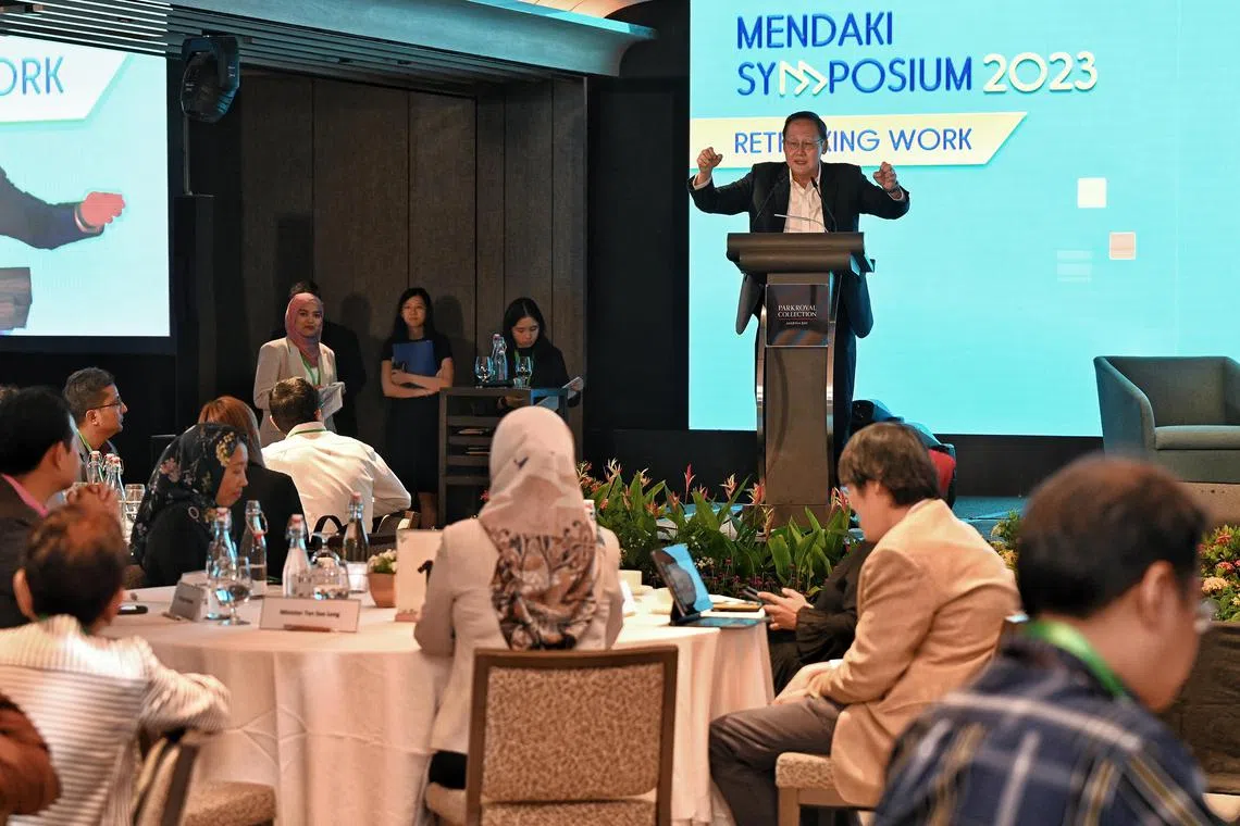 The 7th MENDAKI Symposium “Rethinking Work” will be held on Thursday, 13 July 2023. Dr Tan See Leng, Minister for Manpower and Second Minister for Trade and Industry will be delivering a speech as the Guest-of-Honour (GOH).

Symposium will be covering three exciting discussion sessions:
Session 1: Evolving Career Landscape
Session 2: Family Friendly, Equal Opportunity Workplaces
Session 3: Integrating Education and Work

GOH Minister Dr Tan See Leng will participate in Session 1: “Evolving Career
Landscape”.
