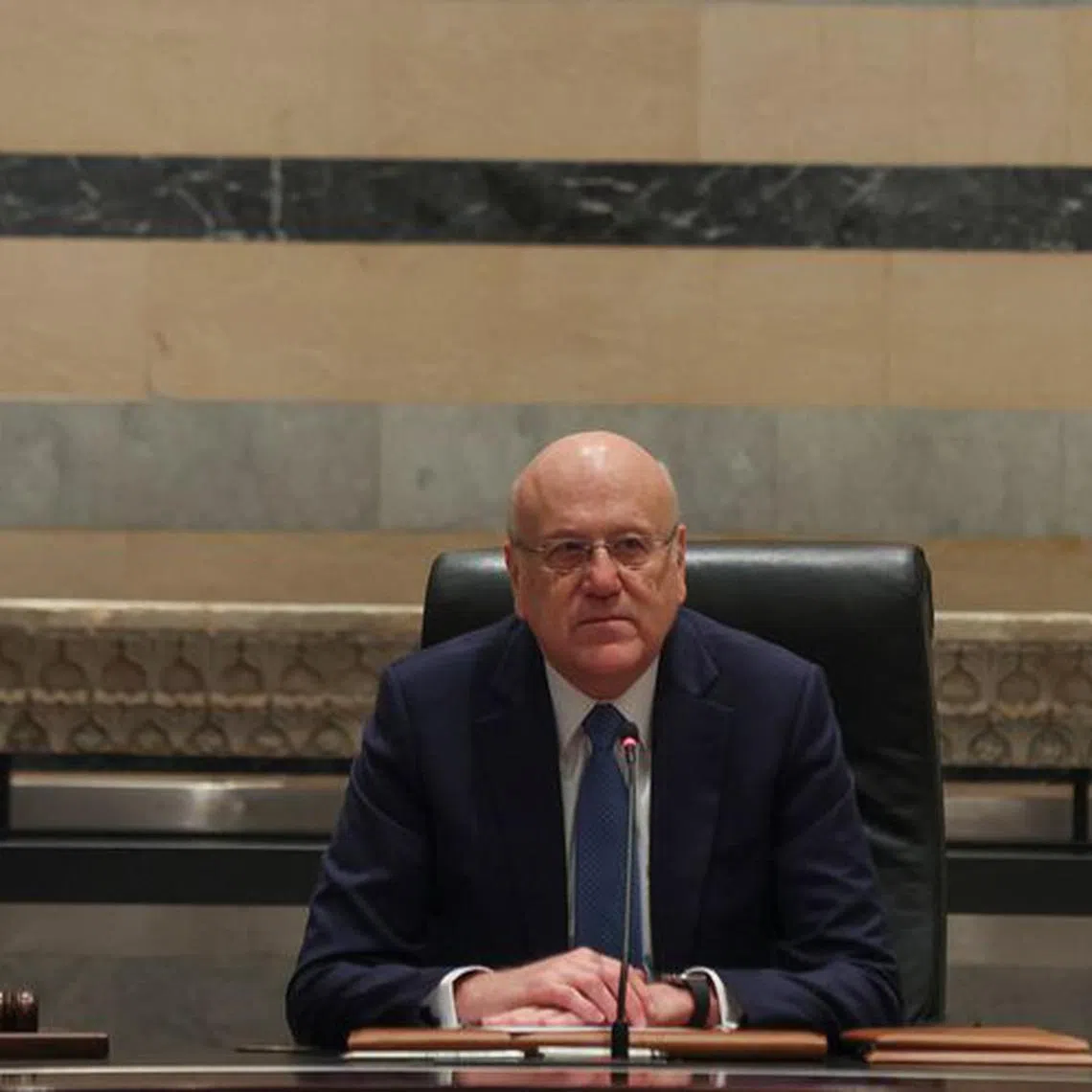 Lebanon's caretaker Prime Minister Najib Mikati heads a cabinet meeting, at the government palace in Beirut, Lebanon March 27, 2023. REUTERS/Mohamed Azakir/File Photo
