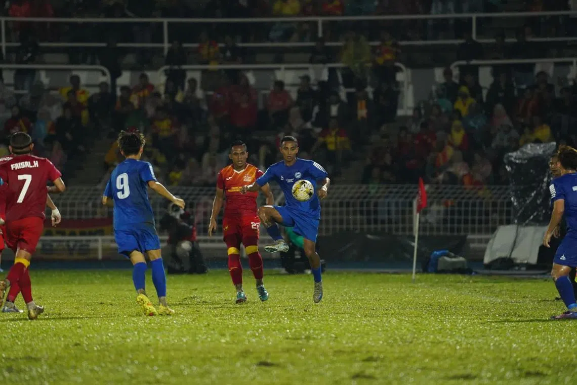 Faris Ramli, who scored Singapore Selection's equaliser, in action on Aug 17.