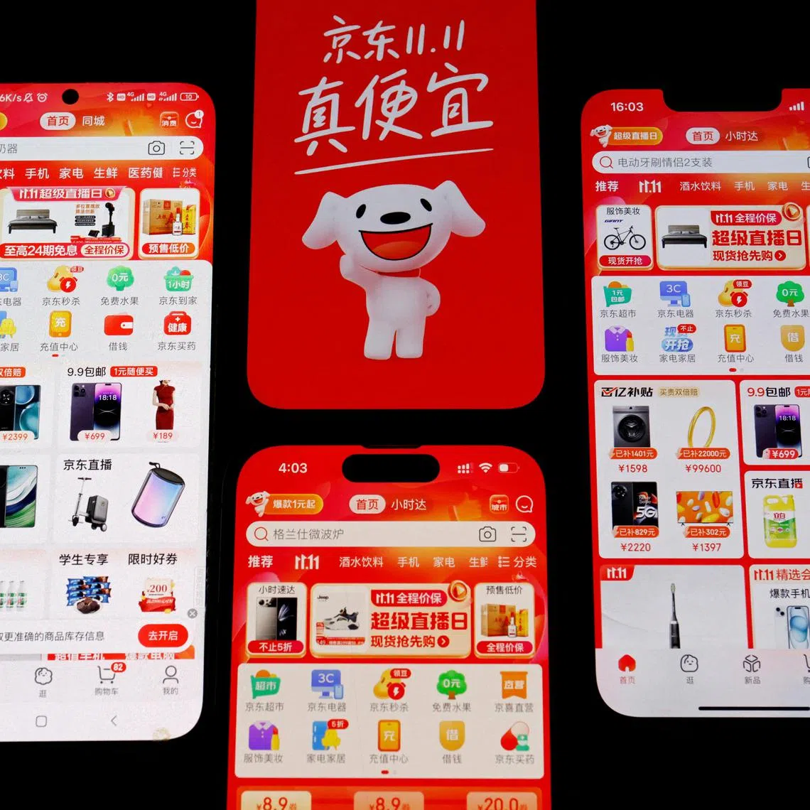 JD.com reported total revenue of around $55 billion for the quarter ended March 31, up 15.8 per cent from a year earlier.