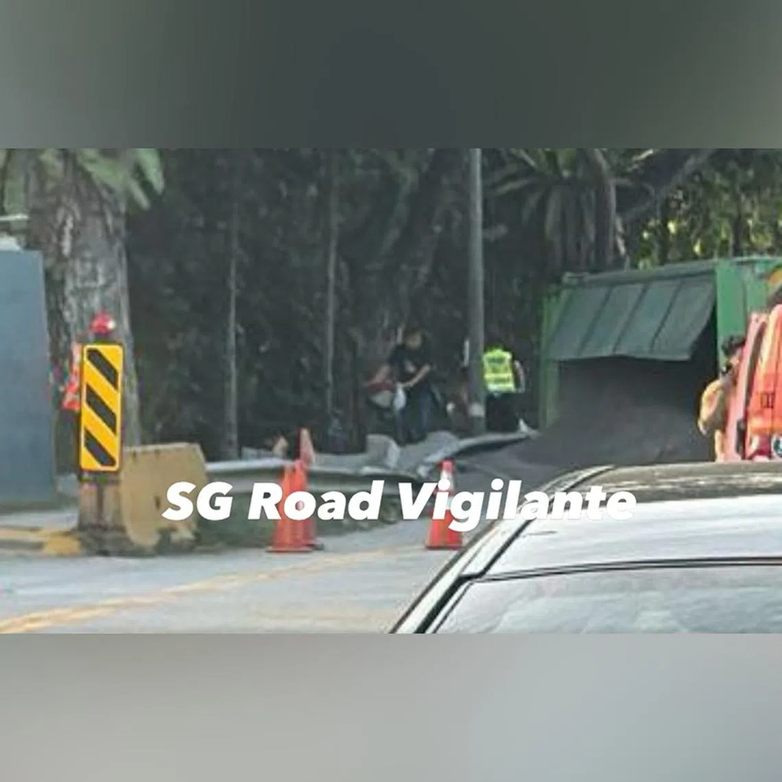 The accident involving a tipper truck happened in Lentor Avenue on July 20. 