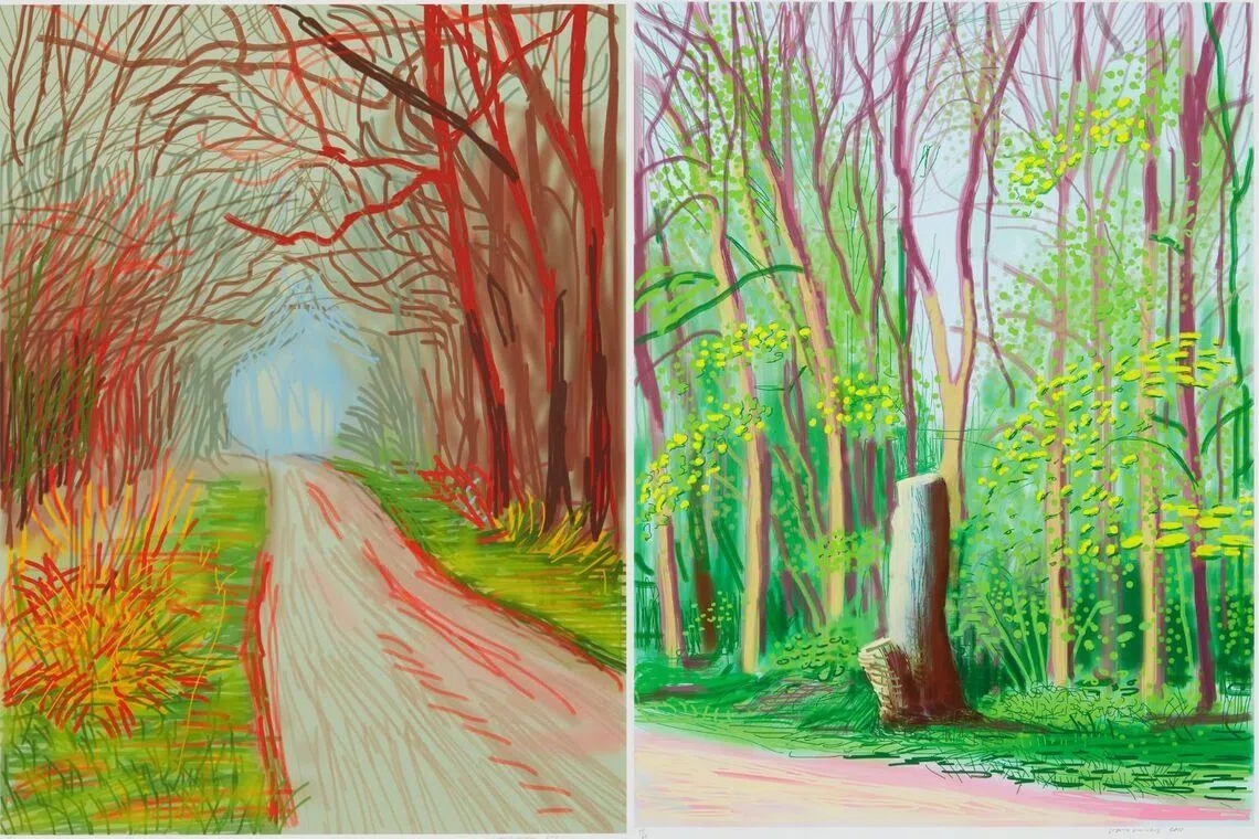 Leilão de arte moderna e contemporânea da Sotheby's David Hockney Desenho para iPad