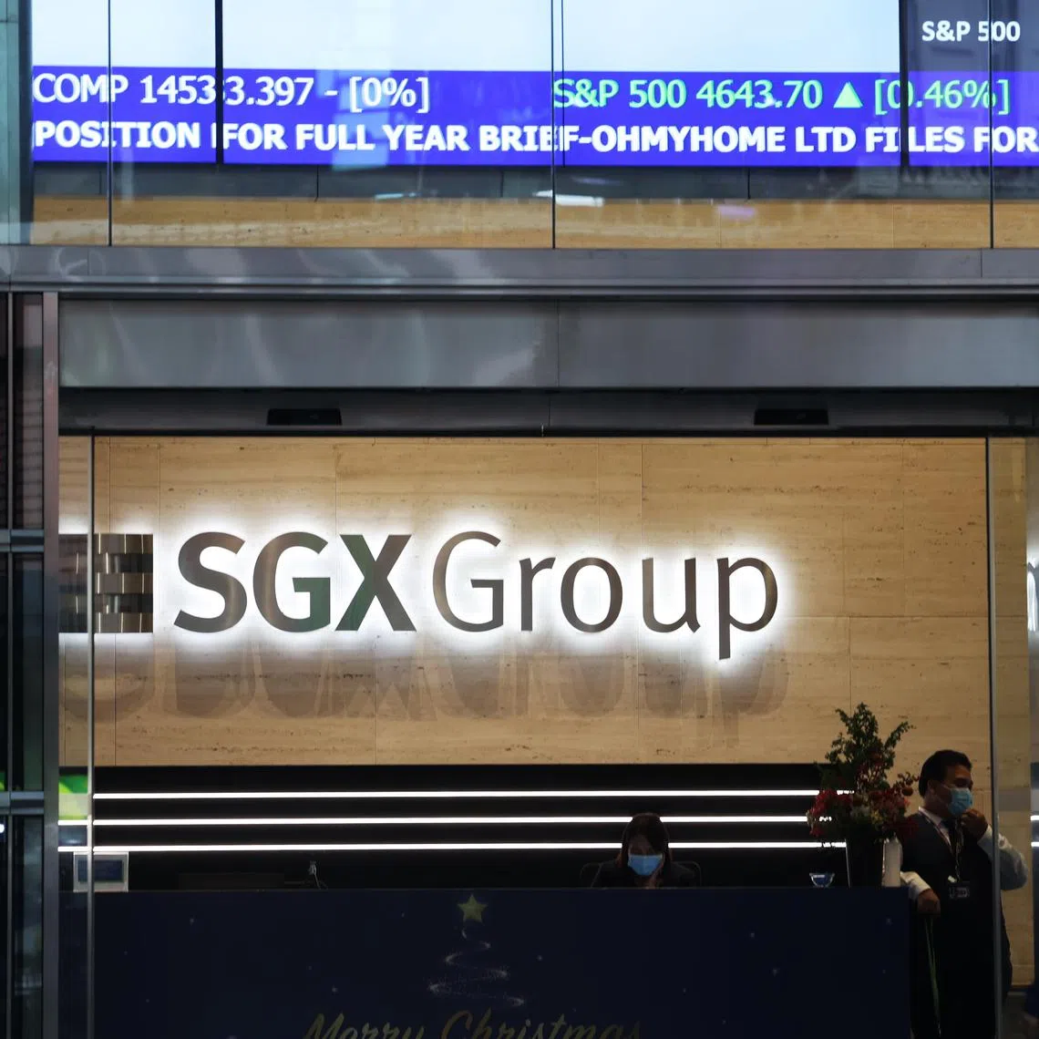 新加坡交易所 [Shenton Way] SGX logo in front of the SGX Centre building at Shenton Way.