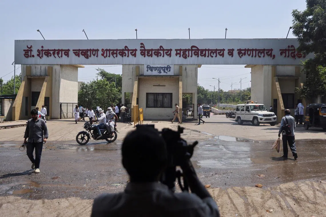 The infants died on Oct 2 and were among 24 deaths recorded that day at the Shankarrao Chavan Government Hospital in Nanded, India.