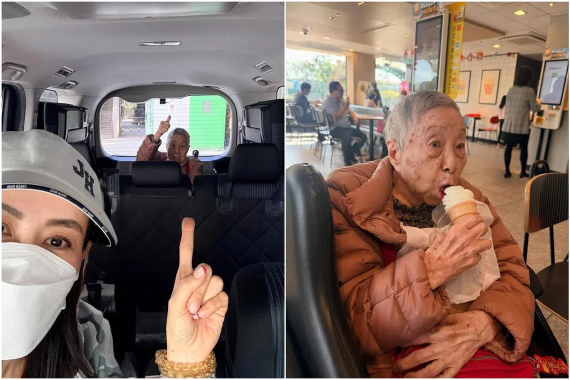 Jessica Hsuan (left) shares a photo with Ying Je on social media on Feb 16.