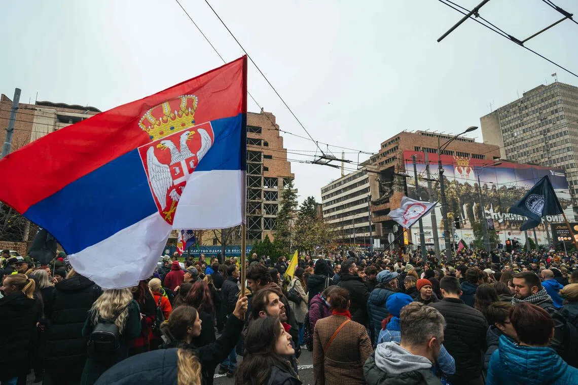 Protesters took to the streets on Nov 11 as they raised their ire at a new law that appeared to curry favour with US President Donald Trump.