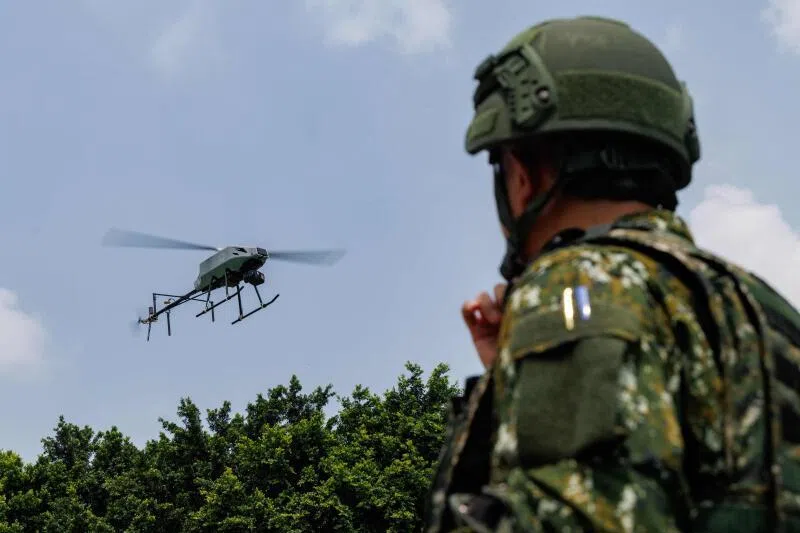 A Taiwanese military Tactical-2 unmanned aerial vehicle being deployed in Chang-Hua county during the annual Han Kuang exercise in August.