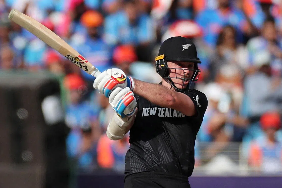 Cricket - ICC Men's Champions Trophy - Final - India v New Zealand - Dubai International Stadium, Dubai, United Arab Emirates - March 9, 2025 New Zealand's Michael Bracewell in action REUTERS/Satish Kumar