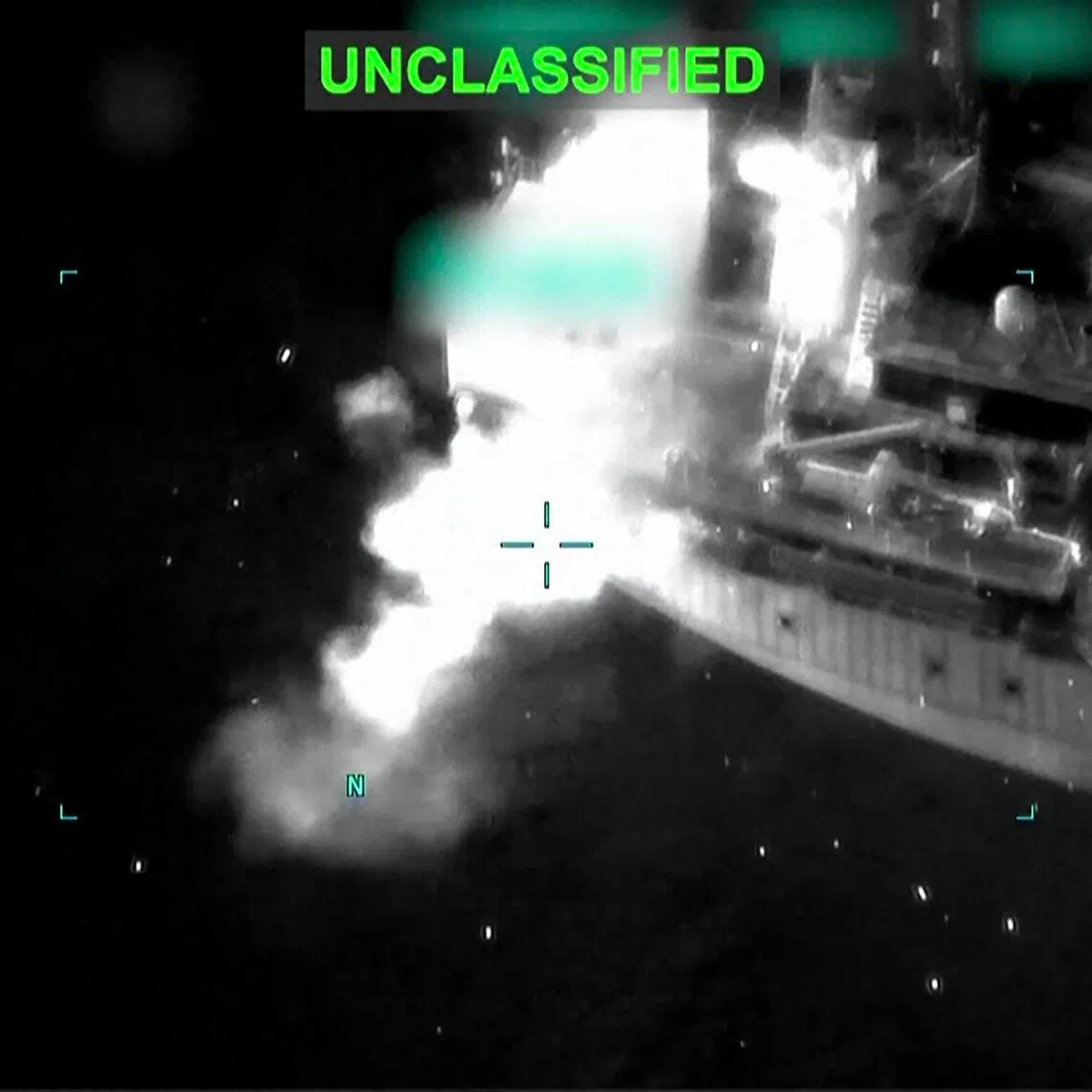 A strike by US forces targeting and disabling the Guinea-Bissau flagged tanker M/T Jalveer on June 10, 2026.