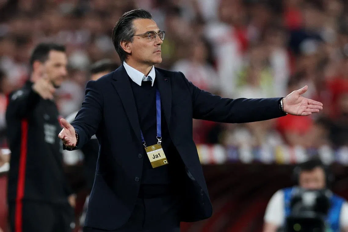 Soccer Football - International Friendly - Turkey v North Macedonia - Sukru Saracoglu Stadium, Istanbul, Turkey - June 1, 2026 Turkey coach Vincenzo Montella reacts REUTERS/Murad Sezer