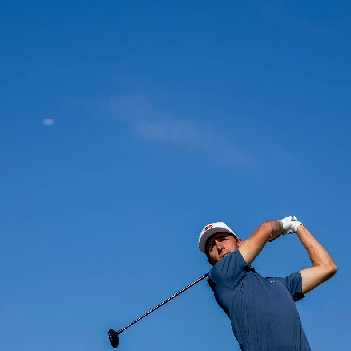 Spanish golfer David Puig in action during the second day of the Spanish Open golf tournament at the Real Club de Campo Villa in Madrid, Spain, on Oct 9.