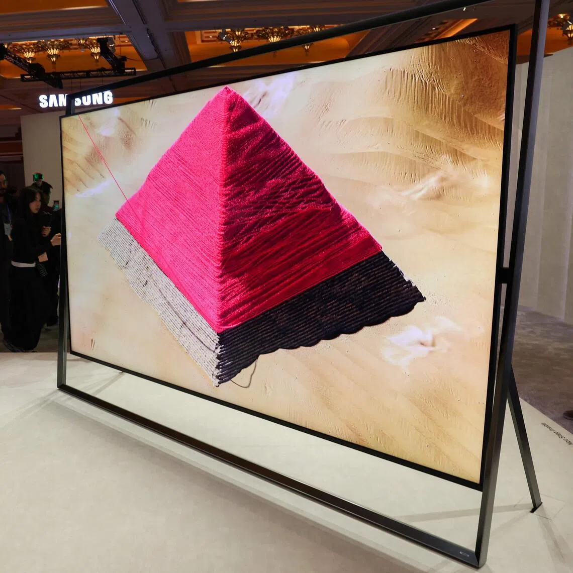 Samsung's newest 130-inch Micro RGB TV, after it was unveiled during the company's keynote session at CES2026 on Jan 4.