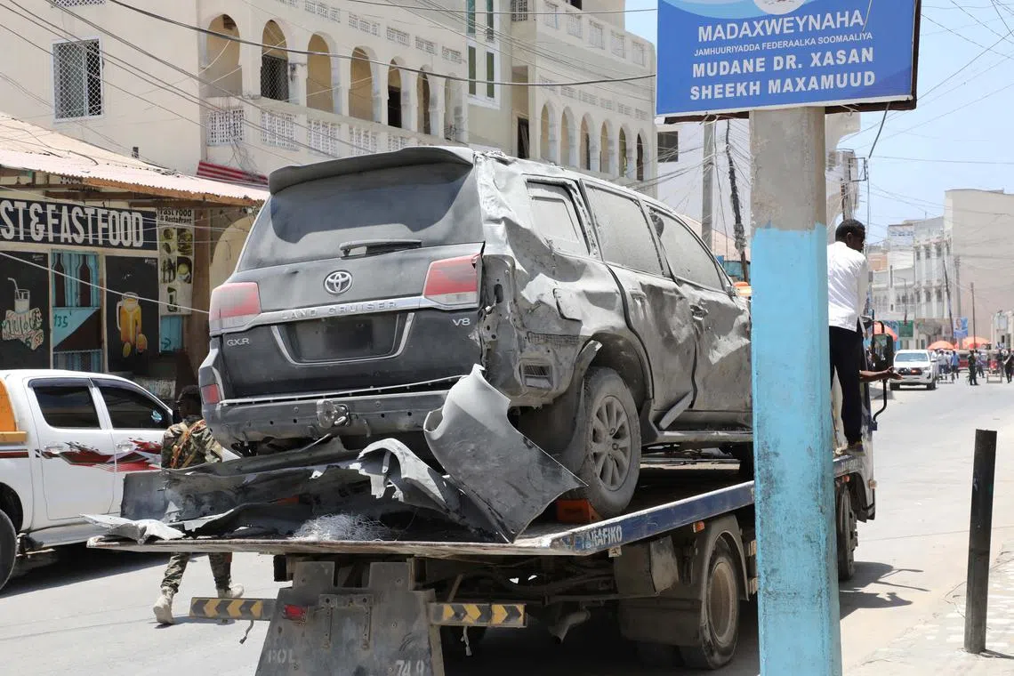 Somali militants target presidential convoy in bomb attack, president ...