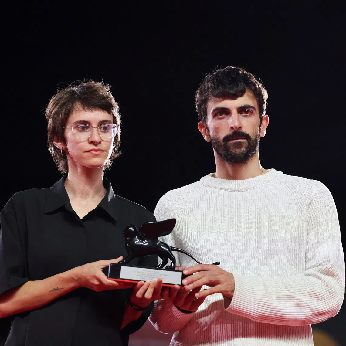Israeli journalists Yuval Abraham (right) and Rachel Szor had received the Special Jury Award for “Naza” at the Venice Film Festival.