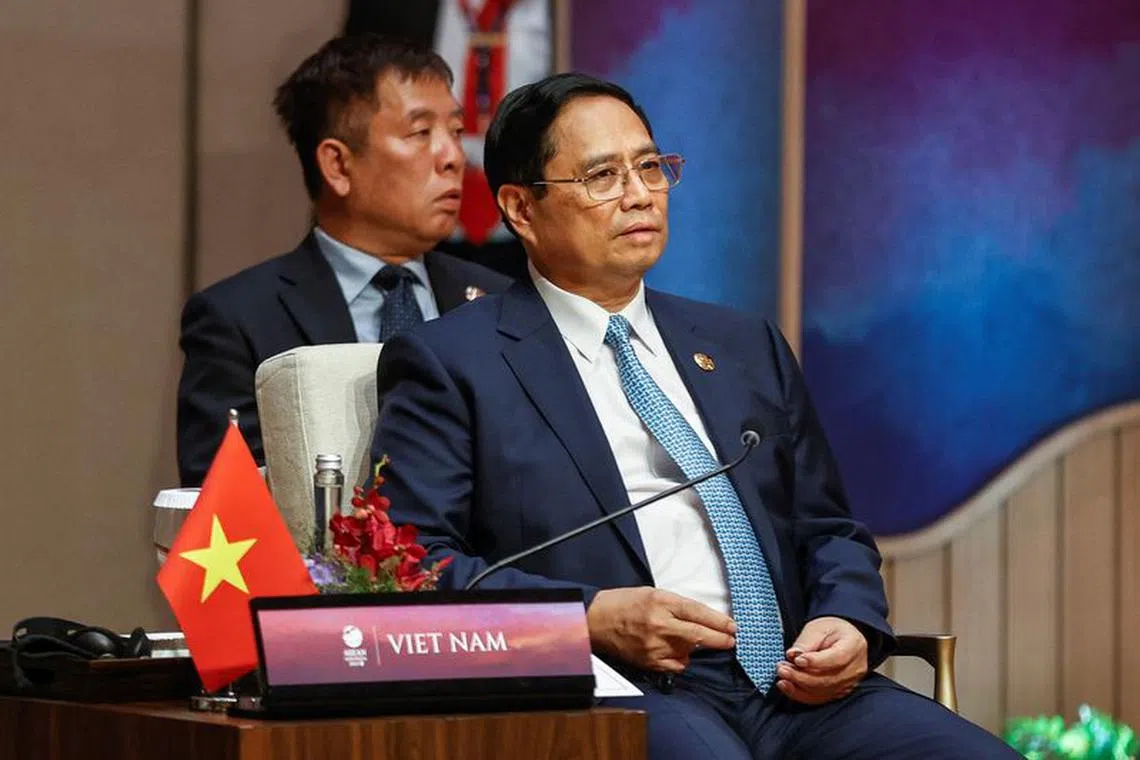 FILE PHOTO: Vietnam's Prime Minister Pham Minh Chinh attends the retreat session of the 43rd Association of Southeast Asian Nations (ASEAN) Summit in Jakarta, Indonesia, September 5, 2023. Mast Irham/Pool via REUTERS/File photo