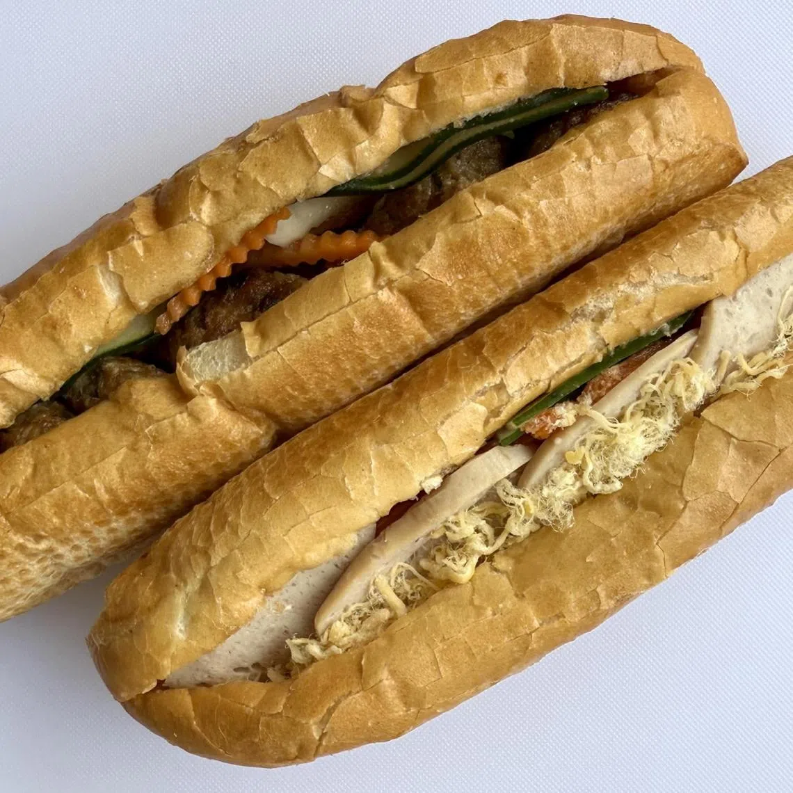 Banh Mi Thit Nuong (top) and Banh Mi Truyen Thong from Vietnam Kitchen. 