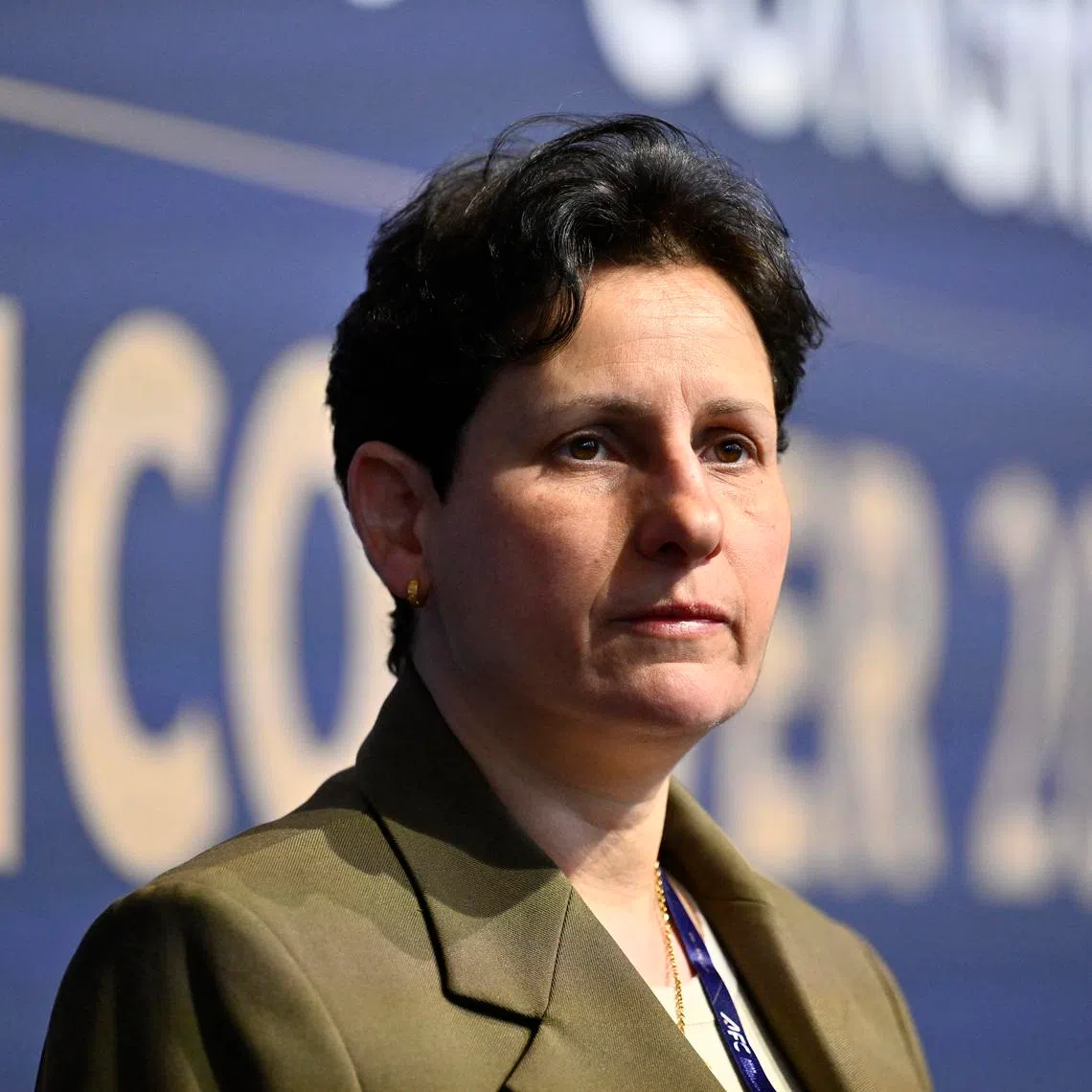 Soccer Football - 36th AFC Annual Congress - Vancouver Convention Centre, Vancouver, Canada - April 28, 2026 Vice President of the Palestine Football Association, Susan Shalabi Molano during the congress REUTERS/Jennifer Gauthier