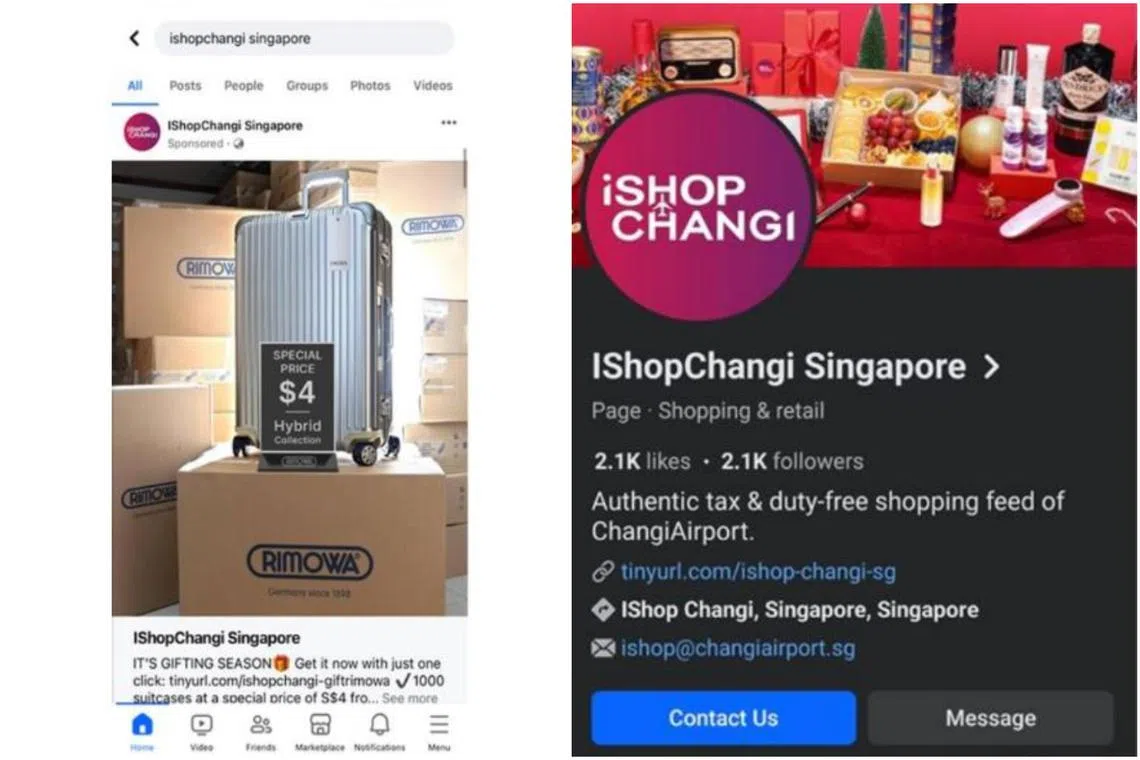 To appear legitimate, the Facebook advertisements and posts claimed that Rimowa was collaborating with iShopChangi Singapore.