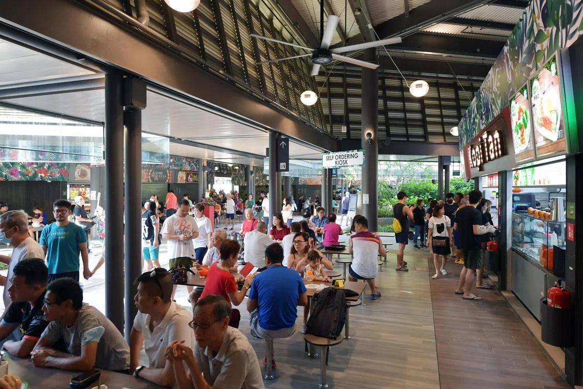 Bukit Canberra Hawker Centre, one of the socially-conscious enterprise hawker centres where issues have arisen. 