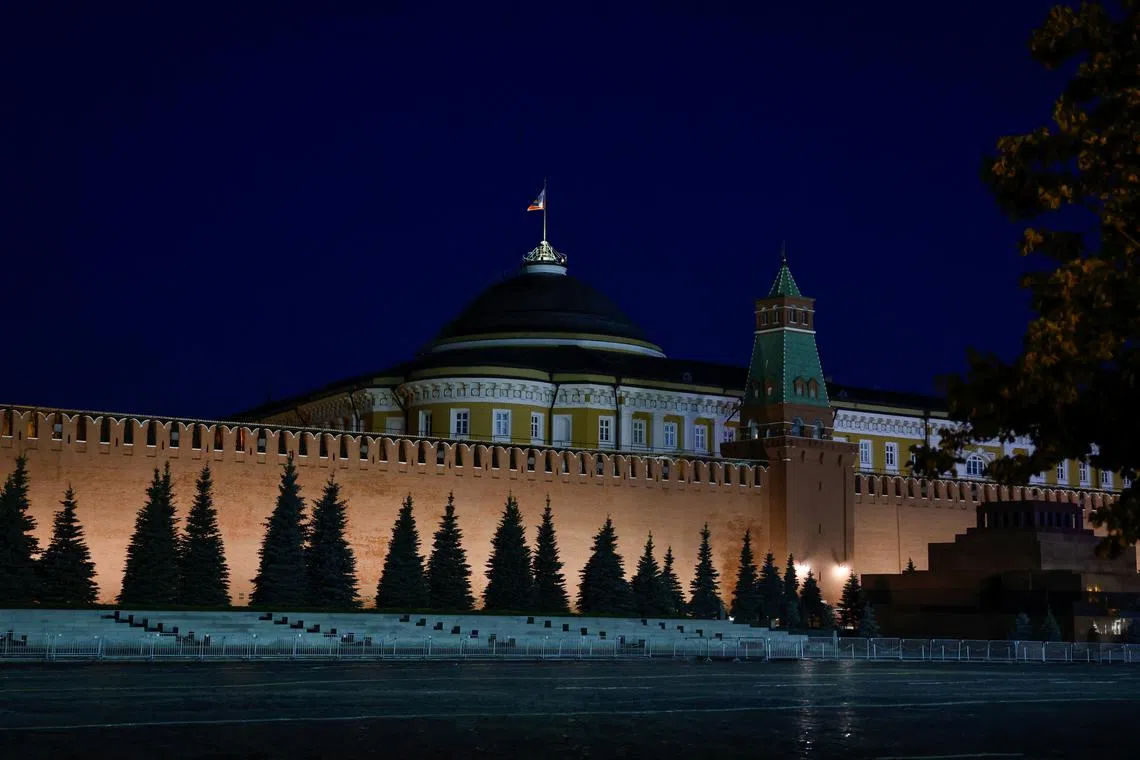 File Photo: A view shows the Red Square with Lenin's Mausoleum as the Russian flag flies on the dome of the Kremlin Senate building in Moscow, Russia June 24, 2023. REUTERS/Evgenia Novozhenina/ FILE PHOTO