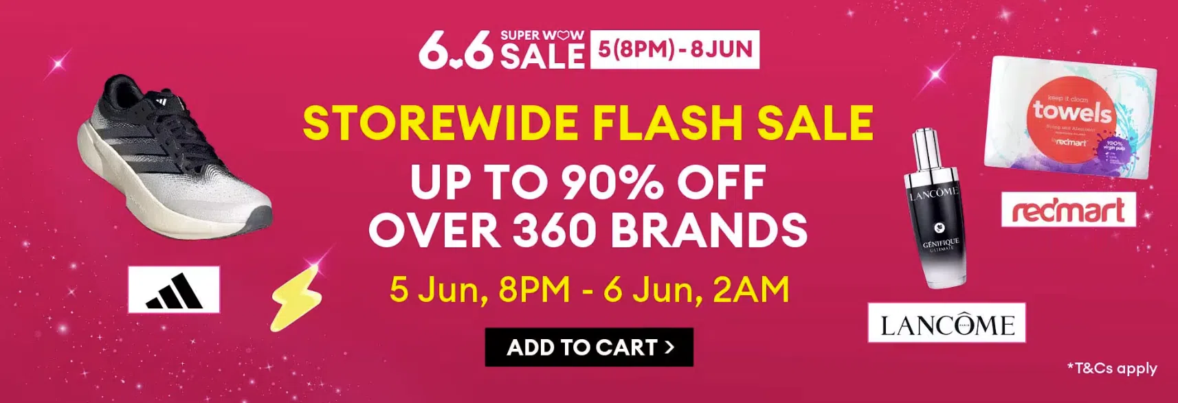 6.6 sale in Singapore: Lazada 6.6 Super Wow Sale