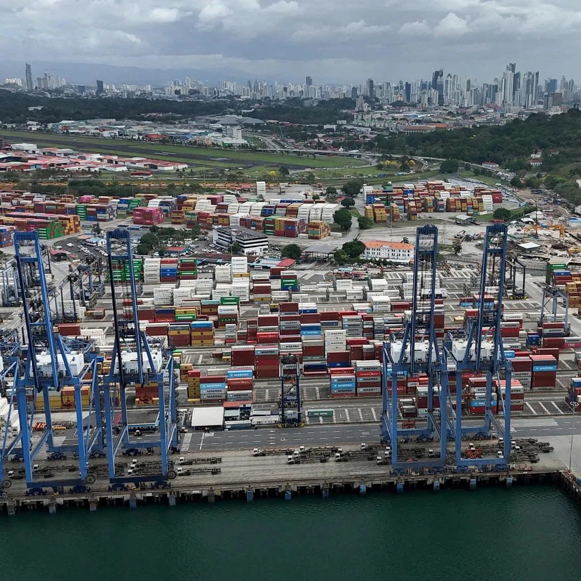 A drone view shows Panama Ports Company (PPC)  after Panama's Official Gazette published a court ruling formally annulling Hong Kong's CK Hutchison Holdings concessions for two ports along its strategic canal, after ruling late January the contracts violated the constitution, in Panama City, Panama, February 23, 2026.