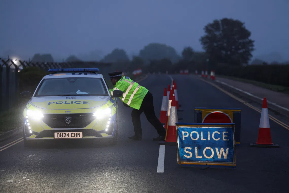 UK police say no explosive devices found in airbase probe