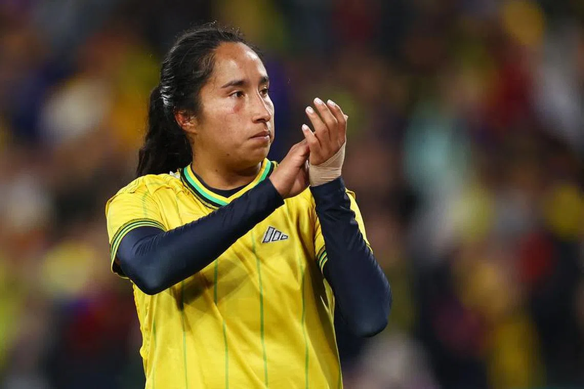 FILE PHOTO: Soccer Football - FIFA Women’s World Cup Australia and New Zealand 2023 - Round of 16 - Colombia v Jamaica - Melbourne Rectangular Stadium, Melbourne, Australia - August 8, 2023 Colombia's Mayra Ramirez celebrates after the match as Colombia progress to the quarter finals of the World Cup REUTERS/Hannah Mckay/File photo