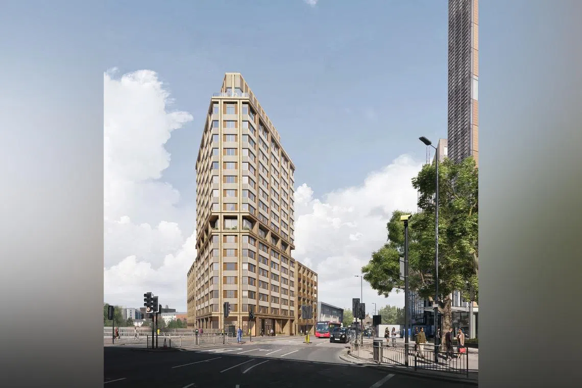An artist impression of Yardhouse, a 17-storey apartment block that CDL will develop on the London site.