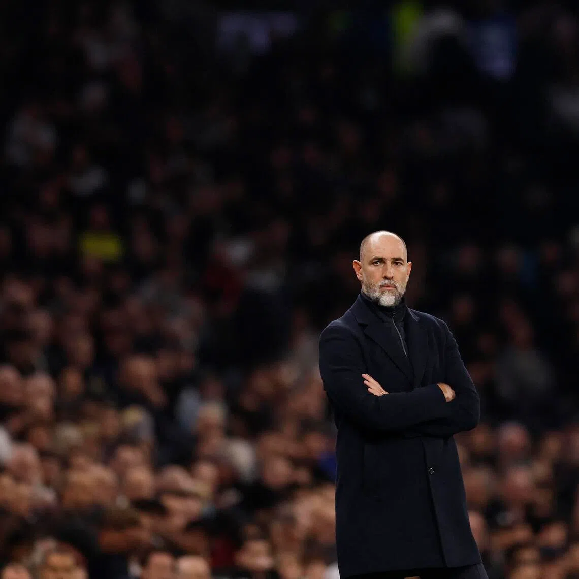 Tottenham Hotspur interim manager Igor Tudor looks dejected after the 3-1 Premier League loss to Crystal Palace.