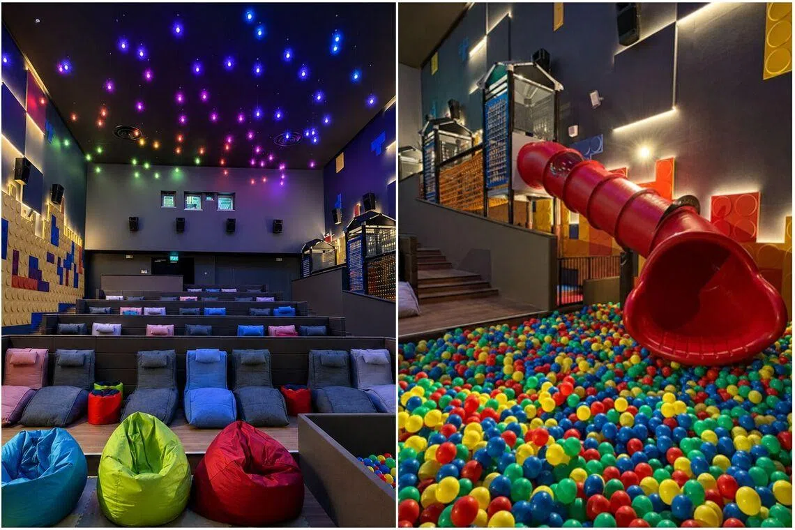 Shaw Theatres’ largest Dreamers hall in Jem features a 5m-long slide and a ball pit designed for young families with children.
