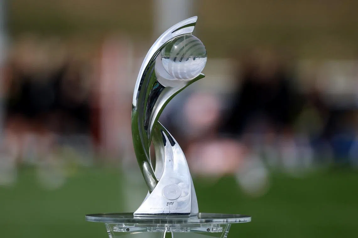 Soccer Football - FIFA Women's World Cup - UEFA Qualifiers - England Training - St. George's Park, Burton upon Trent, Britain - August 30, 2022 The Women's Euro trophy is pictured during training Action Images via Reuters/Carl Recine