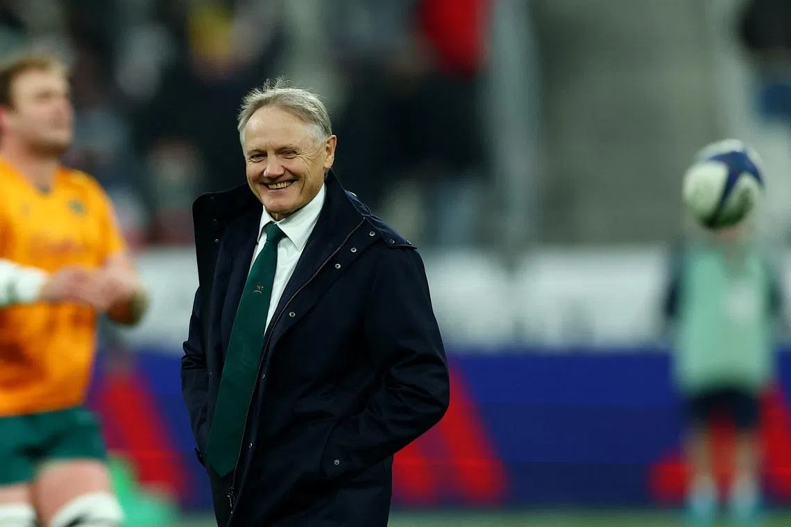 Rugby Union - Autumn Internationals - France v Australia - Stade de France, Saint-Denis, France - November 22, 2025 Australia head coach Joe Schmidt before the match REUTERS/Gonzalo Fuentes